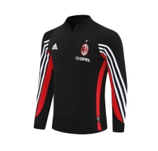 AC Milan Majica za Trening 2003-04 - 1-4 Zip Retro Crna