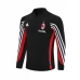 AC Milan Majica za Trening 2003-04 - 1-4 Zip Retro Crna AC Milan Majica za Trening 2003-04 - 1-4 Zip Retro Crna