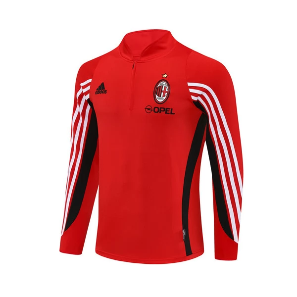 AC Milan Majica za Trening 2003-04 - 1-4 Zip Retro Crvena AC Milan Majica za Trening 2003-04 - 1-4 Zip Retro Crvena