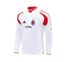 AC Milan Majica za Trening 2004-05 - 1-4 Zip Retro Bijela