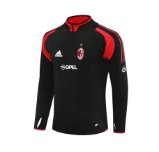 AC Milan Majica za Trening 2004-05 - 1-4 Zip Retro Crna