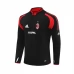AC Milan Majica za Trening 2004-05 - 1-4 Zip Retro Crna