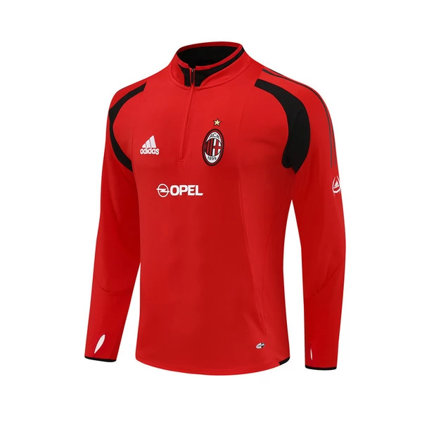 AC Milan Majica za Trening 2004-05 - 1-4 Zip Retro Crvena AC Milan Majica za Trening 2004-05 - 1-4 Zip Retro Crvena