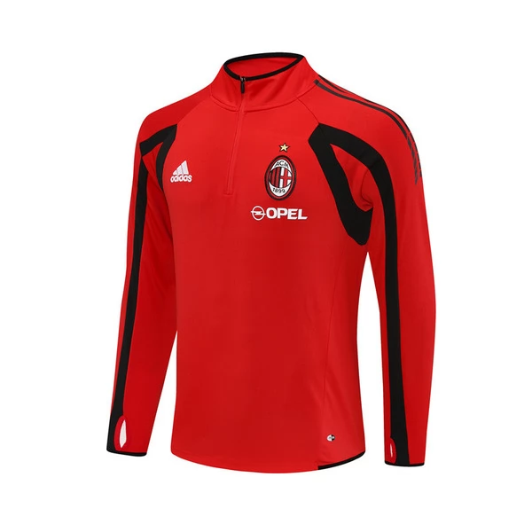 AC Milan Majica za Trening 2005-06 - 1-4 Zip Retro Crvena AC Milan Majica za Trening 2005-06 - 1-4 Zip Retro Crvena