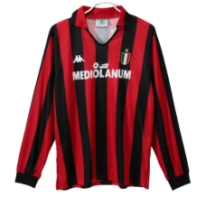 AC Milan Nogometni Dresovi Domaći Retro 1988-89 Dugi Rukav