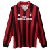 AC Milan Nogometni Dresovi Domaći Retro 1988-89 Dugi Rukav