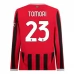 AC Milan Tomori 23 Nogometni Dresovi Domaći 2024/25 Dugi Rukav