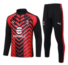 AC Milan Trenirka Komplet 2023/24 - 1-4 Zip Crna Crvena