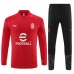 AC Milan Trenirka Komplet 2023/24 - 1-4 Zip Crvena