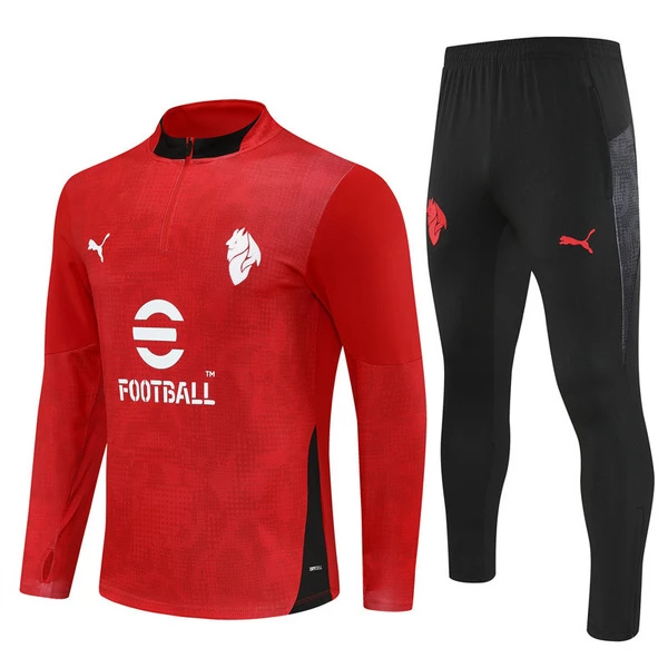 AC Milan Trenirka za Trening Komplet 2025/26 - 1-4 Zip Crvena AC Milan Trenirka za Trening Komplet 2025/26 - 1-4 Zip Crvena
