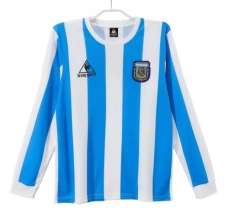 Argentina Domaći Nogometni Dresovi Retro 1986 Dugi Rukav Komplet
