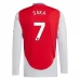 Arsenal Saka 7 Nogometni Dresovi Domaći 2024/25 Dugi Rukav