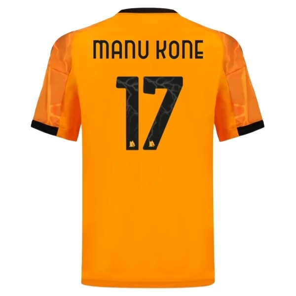 AS Roma Manu Kone 17 Nogometni Dresovi Gostujući 2025/26 AS Roma Manu Kone 17 Nogometni Dresovi Gostujući 2025/26