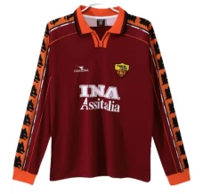 AS Roma Nogometni Dresovi Domaći Retro 1998-99 Dugi Rukav