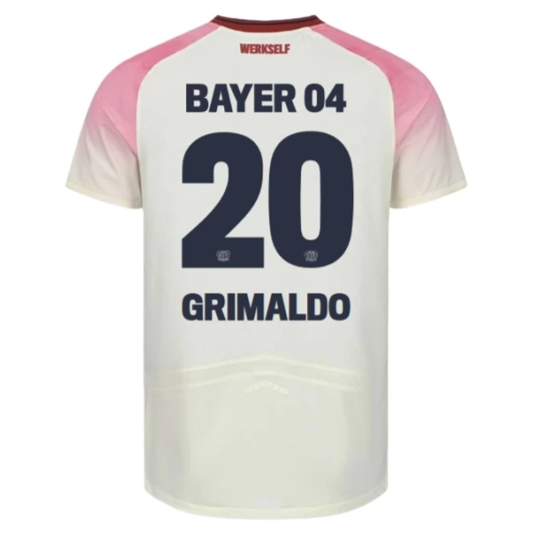 Bayer 04 Leverkusen Grimaldo 20 Gostujući Nogometni Dresovi 2025/26 Komplet Bayer 04 Leverkusen Grimaldo 20 Gostujući Nogometni Dresovi 2025/26 Komplet