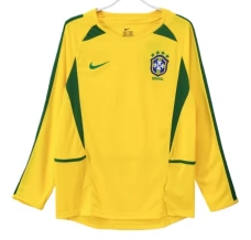 Brazil Domaći Nogometni Dresovi Retro 2002 Dugi Rukav Komplet