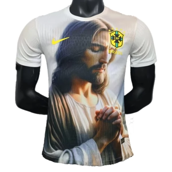 Brazil Nogometni Dresovi Domaći Jesus In White 2025/26 Brazil Nogometni Dresovi Domaći Jesus In White 2025/26