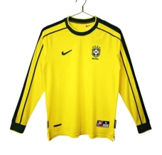 Brazil Nogometni Dresovi Domaći Retro 1998 Dugi Rukav