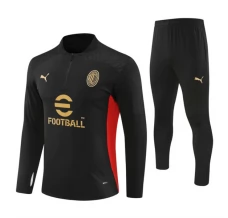 Dječji AC Milan Trenirka Komplet 2024/25 - 1-4 Zip Crna