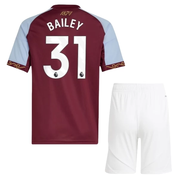 Dječji Aston Villa Bailey 31 Nogometni Dresovi Domaći 2025/26 Dječji Aston Villa Bailey 31 Nogometni Dresovi Domaći 2025/26