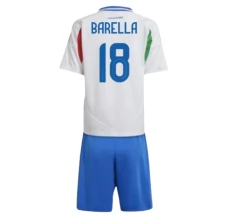 Dječji Euro 2024 Italija Barella 18 Nogometni Dresovi Gostujući