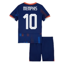 Dječji Euro 2024 Nizozemska Memphis 10 Nogometni Dresovi Gostujući