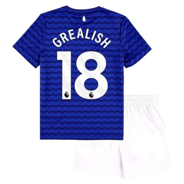 Dječji Everton Grealish 18 Nogometni Dresovi Domaći 2025/26 Dječji Everton Grealish 18 Nogometni Dresovi Domaći 2025/26