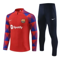 Dječji FC Barcelona Trenirka Komplet 2023/24 - 1-4 Zip Crvena Plava