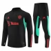 Dječji Manchester United Trenirka Komplet 2023/24 - 1-4 Zip Crna Dječji Manchester United Trenirka Komplet 2023/24 - 1-4 Zip Crna