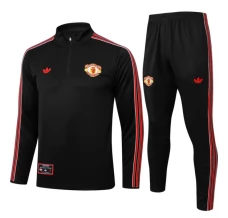 Dječji Manchester United Trenirka Komplet 2025/26 - 1-4 Zip Crna