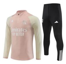Dječji Olympique Lyonnais Trenirka Komplet 2023/24 - 1-4 Zip Pink Crna