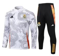 Dječji Real Madrid Trenirka Komplet 2024/25 - 1-4 Zip Dragon Bijela