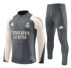 Dječji Real Madrid Trenirka Komplet 2024/25 - 1-4 Zip Siva