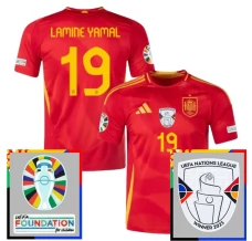 Euro 2024 Španjolska Lamine Yamal 19 Nogometni Dresovi Domaći Patch
