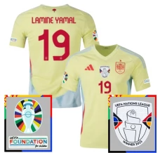 Euro 2024 Španjolska Lamine Yamal 19 Nogometni Dresovi Gostujući Patch