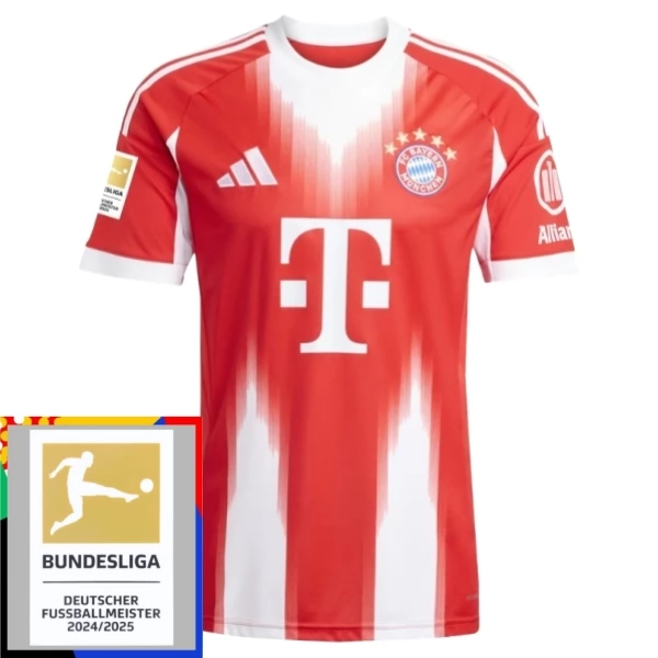 FC Bayern München Nogometni Dresovi Domaći Bundesliga Champions Patch 2025/26 FC Bayern München Nogometni Dresovi Domaći Bundesliga Champions Patch 2025/26