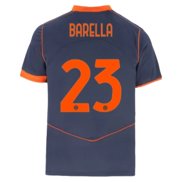 Inter Milan Barella 23 Rezervni Nogometni Dresovi 2025/26 Inter Milan Barella 23 Rezervni Nogometni Dresovi 2025/26