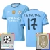 Manchester City De Bruyne 17 Nogometni Dresovi Domaći Champions League With Patch 2024/25