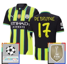 Manchester City De Bruyne 17 Nogometni Dresovi Gostujući Champions League With Patch 2024/25