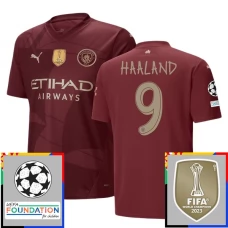 Manchester City Haaland 9 Nogometni Dresovi Treći Champions League With Patch 2024/25