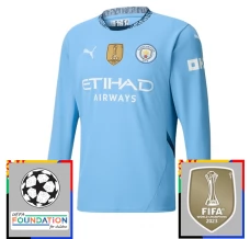 Manchester City Nogometni Dresovi Domaći Champions League With Patch 2024/25 Dugi Rukav