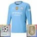 Manchester City Nogometni Dresovi Domaći Champions League With Patch 2024/25 Dugi Rukav