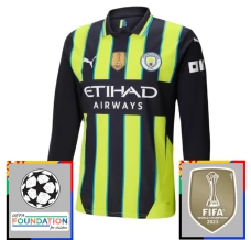 Manchester City Nogometni Dresovi Gostujući Champions League With Patch 2024/25 Dugi Rukav