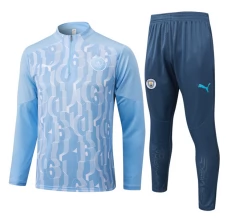 Manchester City Trenirka Komplet 2024/25 - 1-4 Zip Plava
