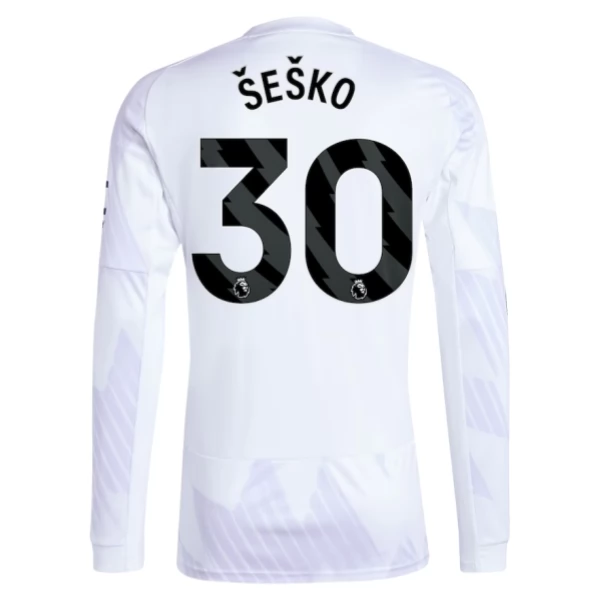 Manchester United Šeško 30 Nogometni Dresovi Gostujući 2025/26 Dugi Rukav Manchester United Šeško 30 Nogometni Dresovi Gostujući 2025/26 Dugi Rukav