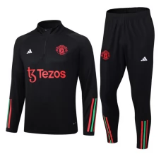 Manchester United Trenirka Komplet 2023/24 - 1-4 Zip Crna