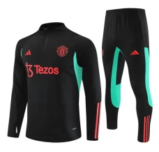Manchester United Trenirka Komplet 2023/24 - 1-4 Zip Crna