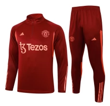Manchester United Trenirka Komplet 2023/24 - 1-4 Zip Dark Crvena