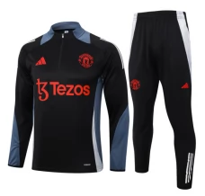 Manchester United Trenirka Komplet 2024/25 - 1-4 Zip Crna