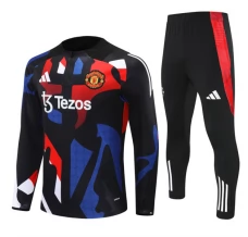 Manchester United Trenirka Komplet 2024/25 - 1-4 Zip Crna